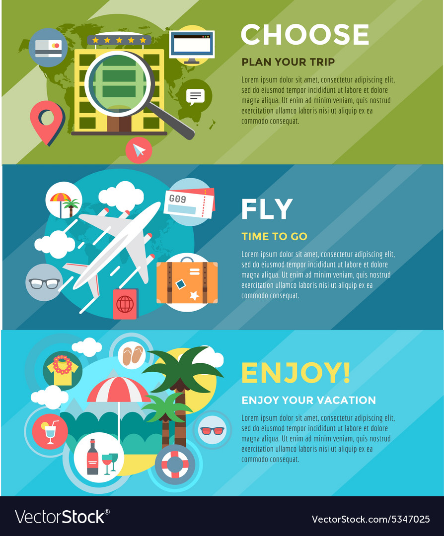 Vacation summer travel infographic booking fly