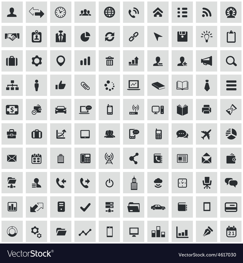 100 corporate icons