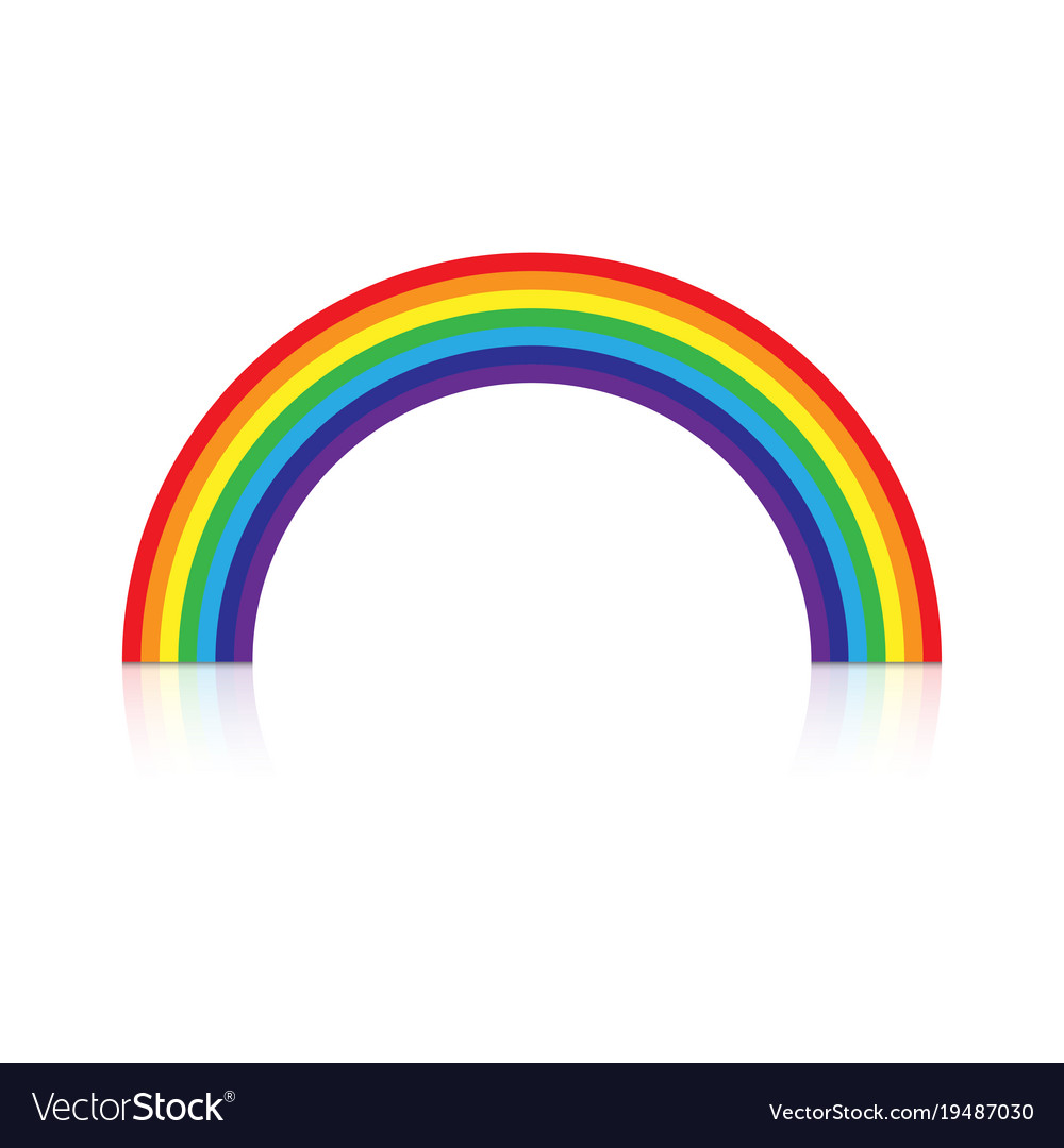 Abstract rainbow with reflection isolated