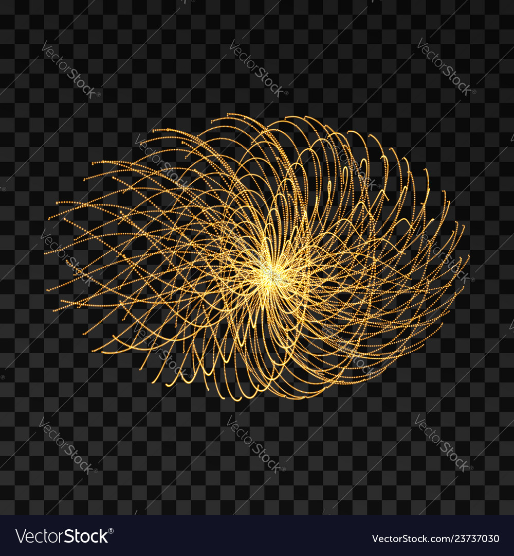 Array with dynamic particles 3d technology style vector image Array with dynamic particles 3d technology style