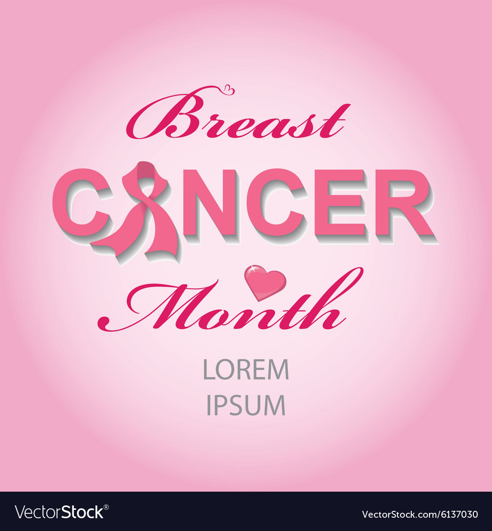 Breast cancer awarenes cardbackground Royalty Free Vector