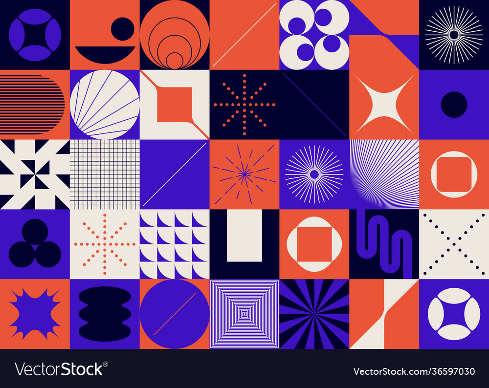 Brutalism Design Abstract Pattern Royalty Free Vector Image