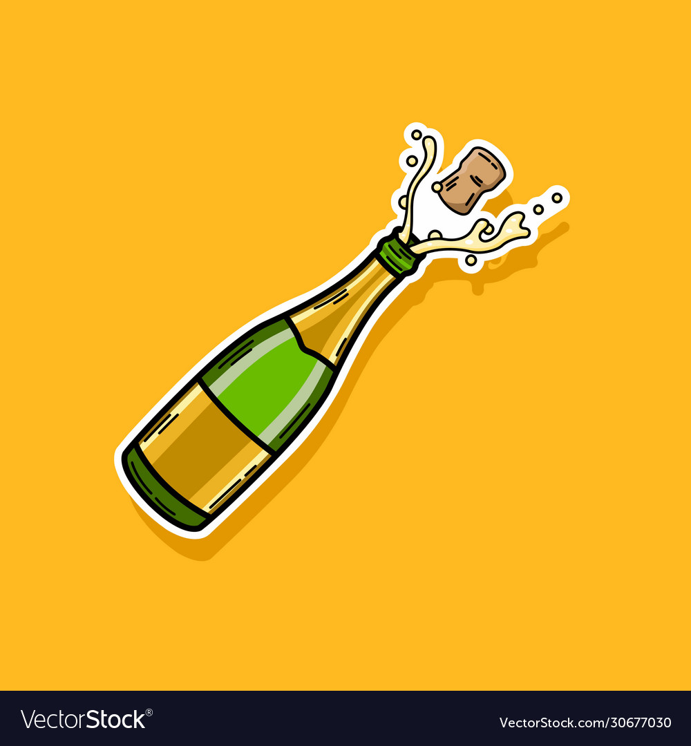 Champagne bottle icon