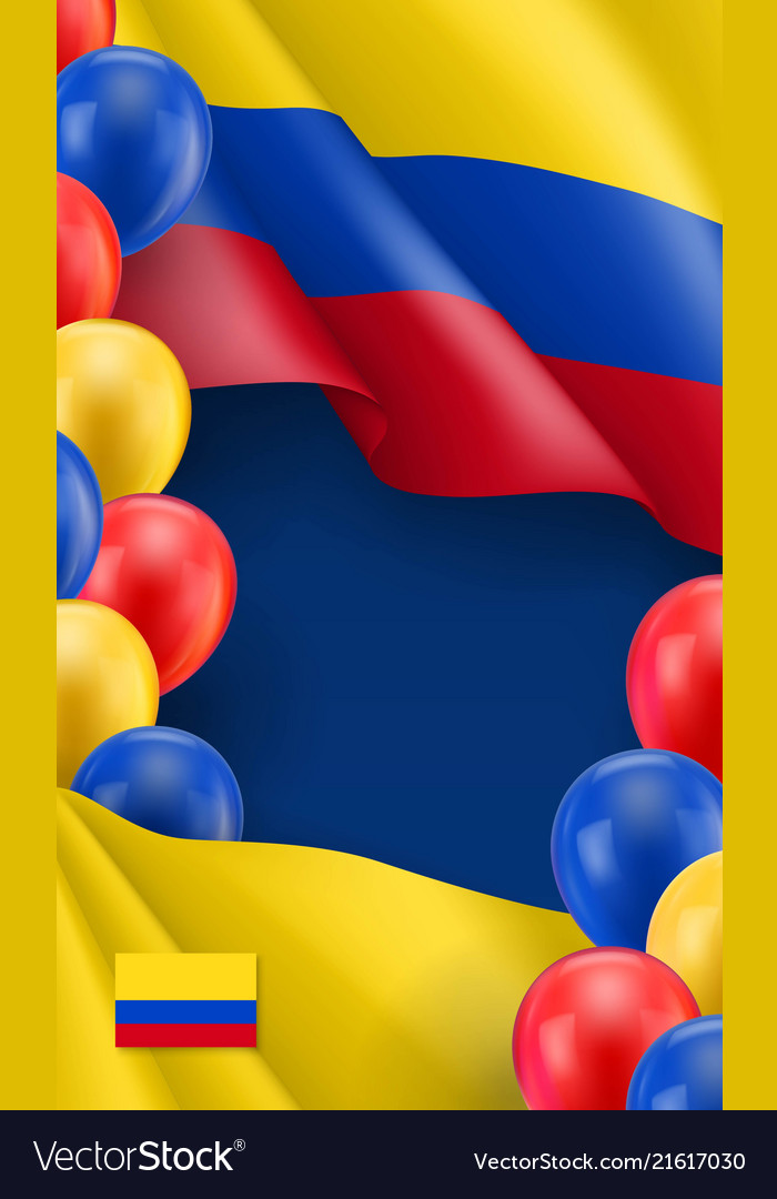 Colombian patriotic banner with space for text