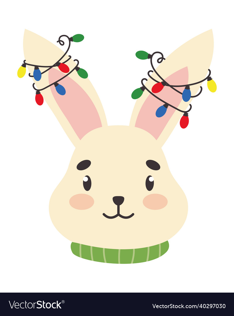 Cute christmas rabbit design