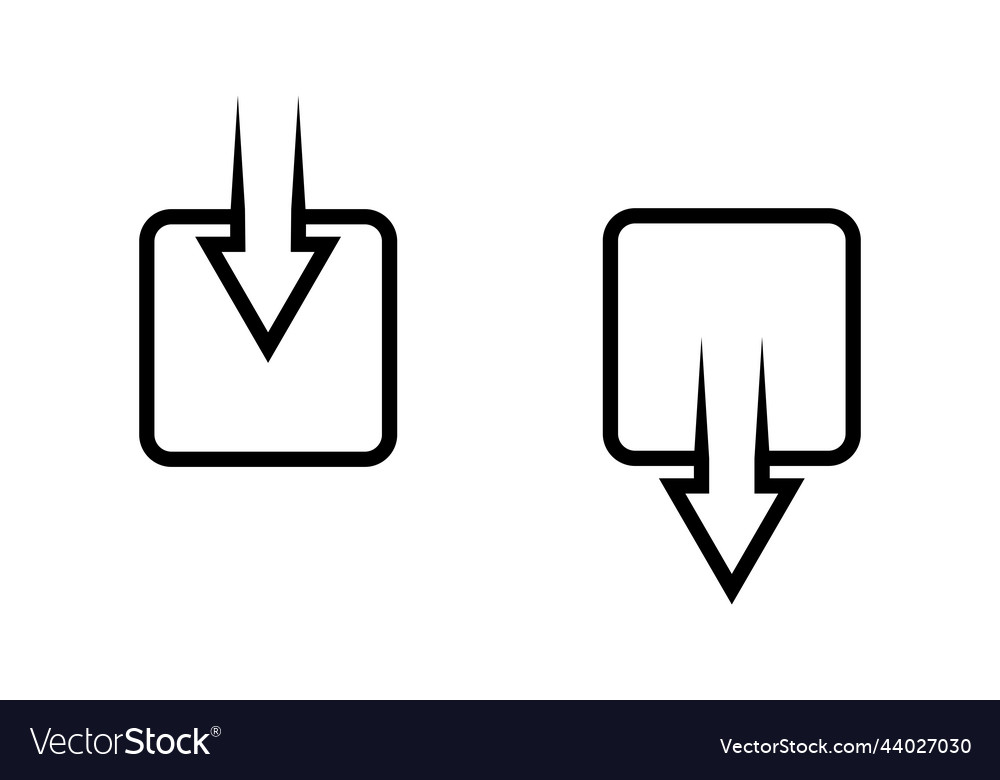 Icon output input outline logo arrow submit save vector image Icon output input outline logo arrow submit save
