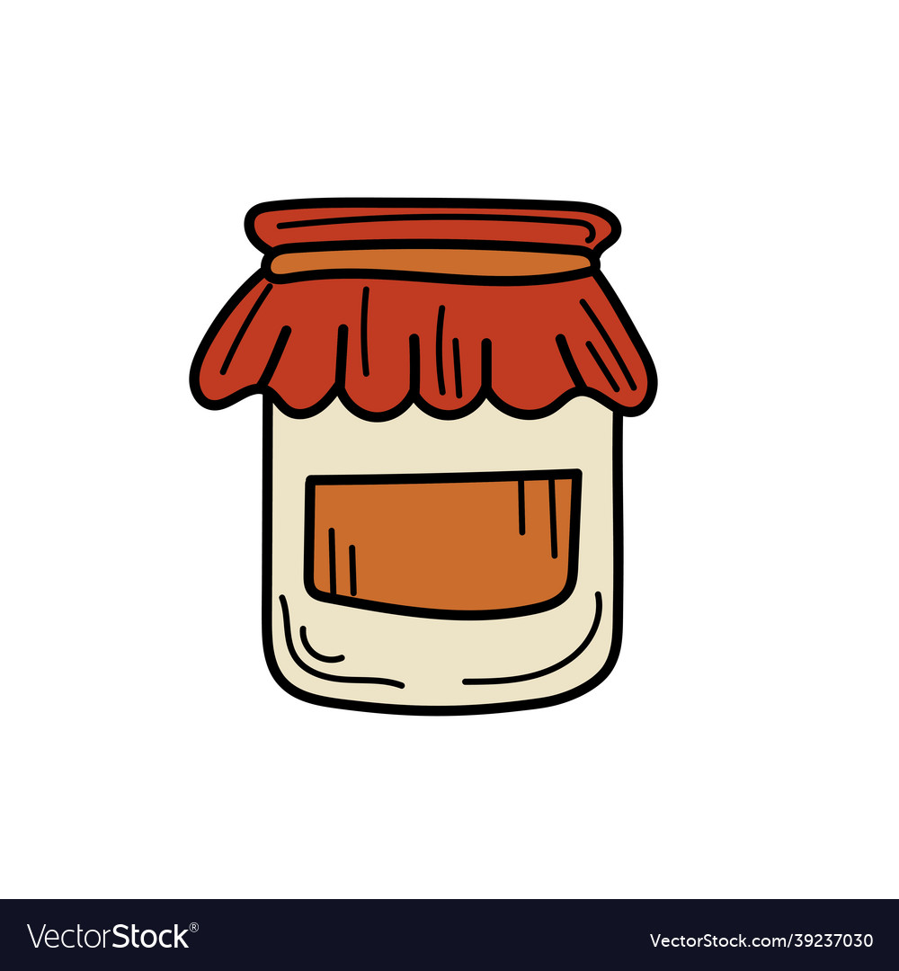 Jam jar - sketch icon isolated Royalty Free Vector Image