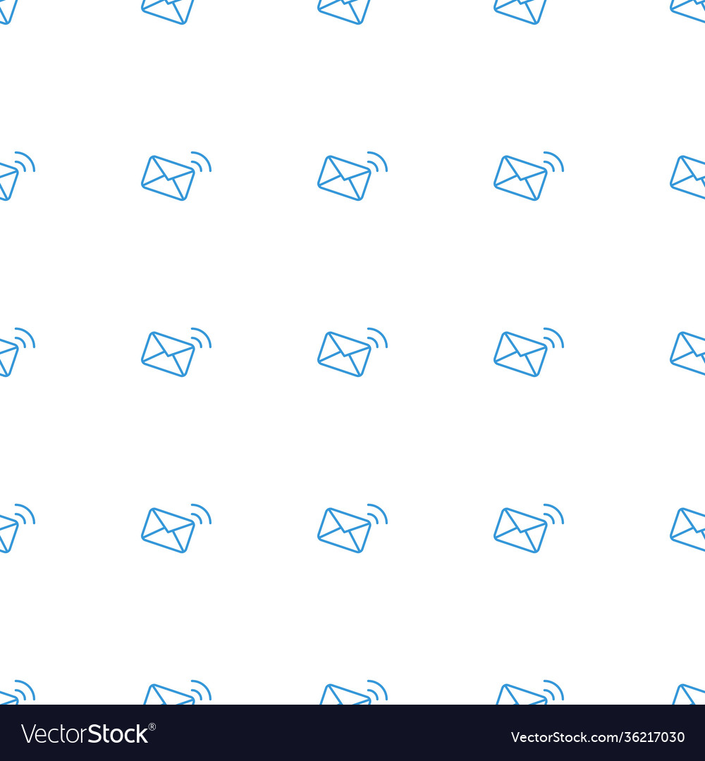 Mail icon pattern seamless white background