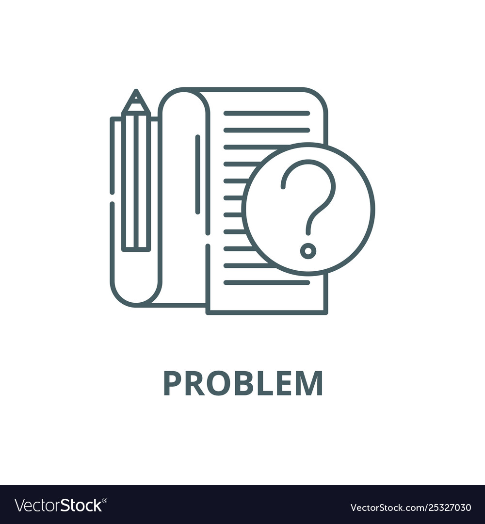 Problem line icon linear concept outline