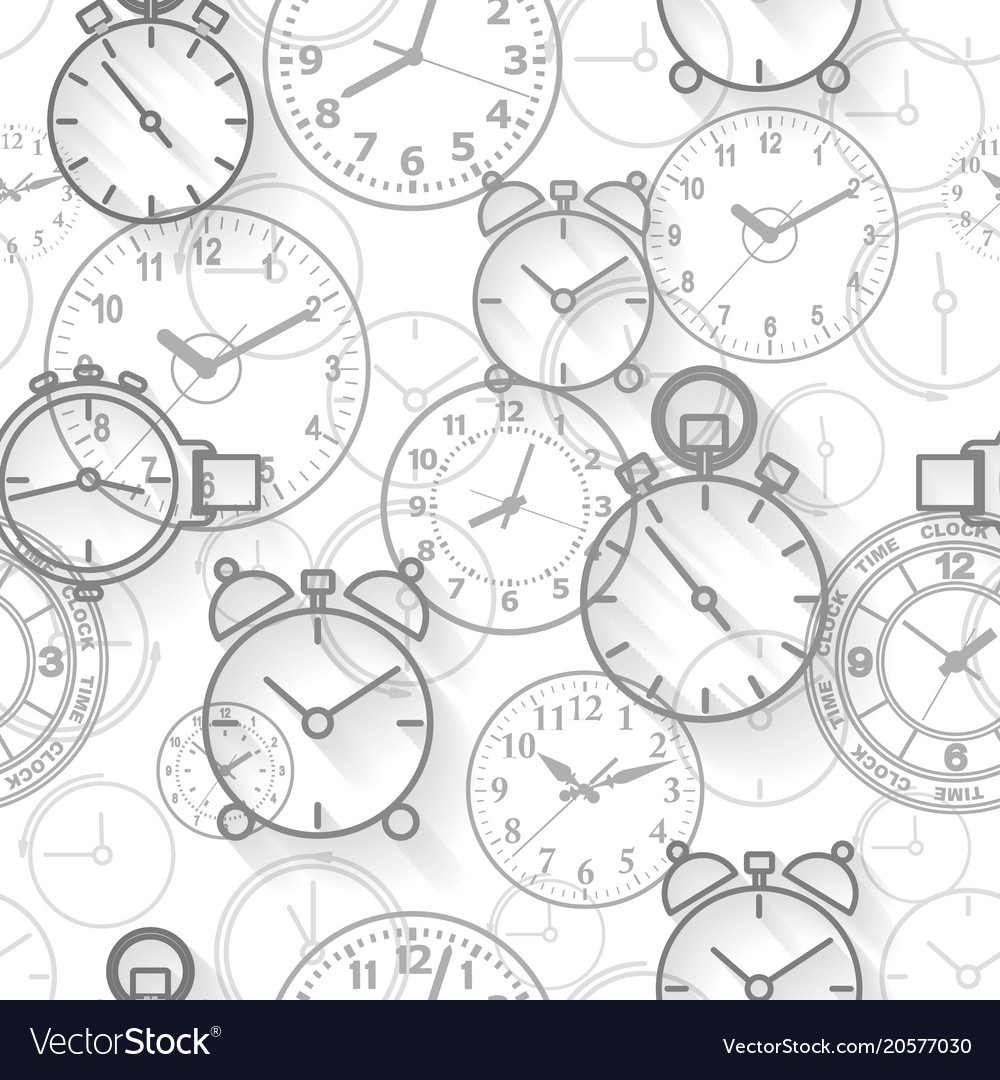 Seamless pattern composed of images hours