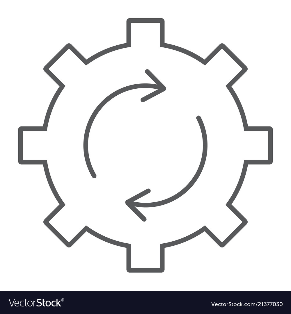 System-Update Dünnzeilen-Icon-Daten und Analytik vector image System-Update Dünnzeilen-Icon-Daten und Analytik