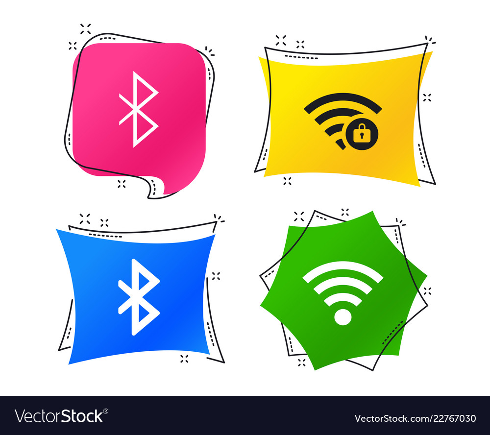 Wifi and bluetooth icon wireless mobile network