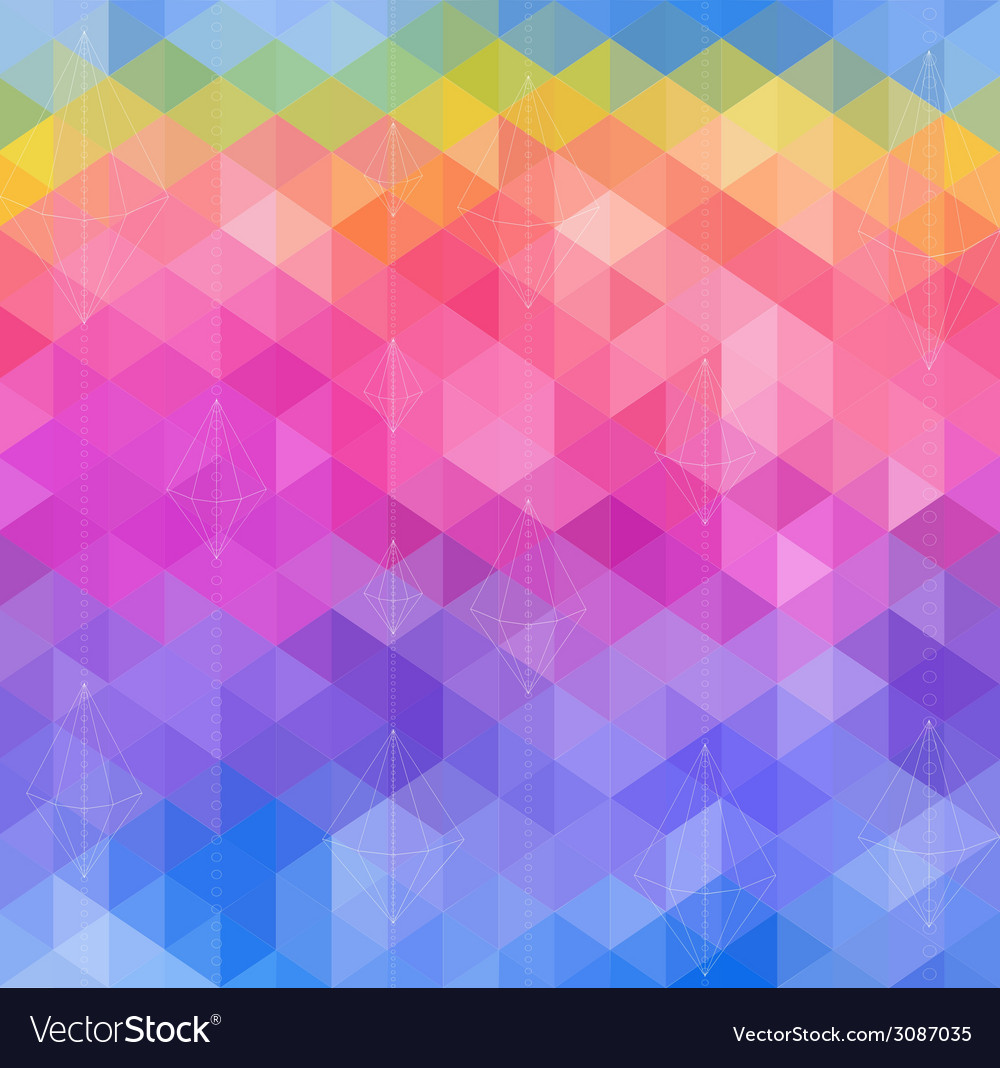 Abstract triangle geometrical multicolored