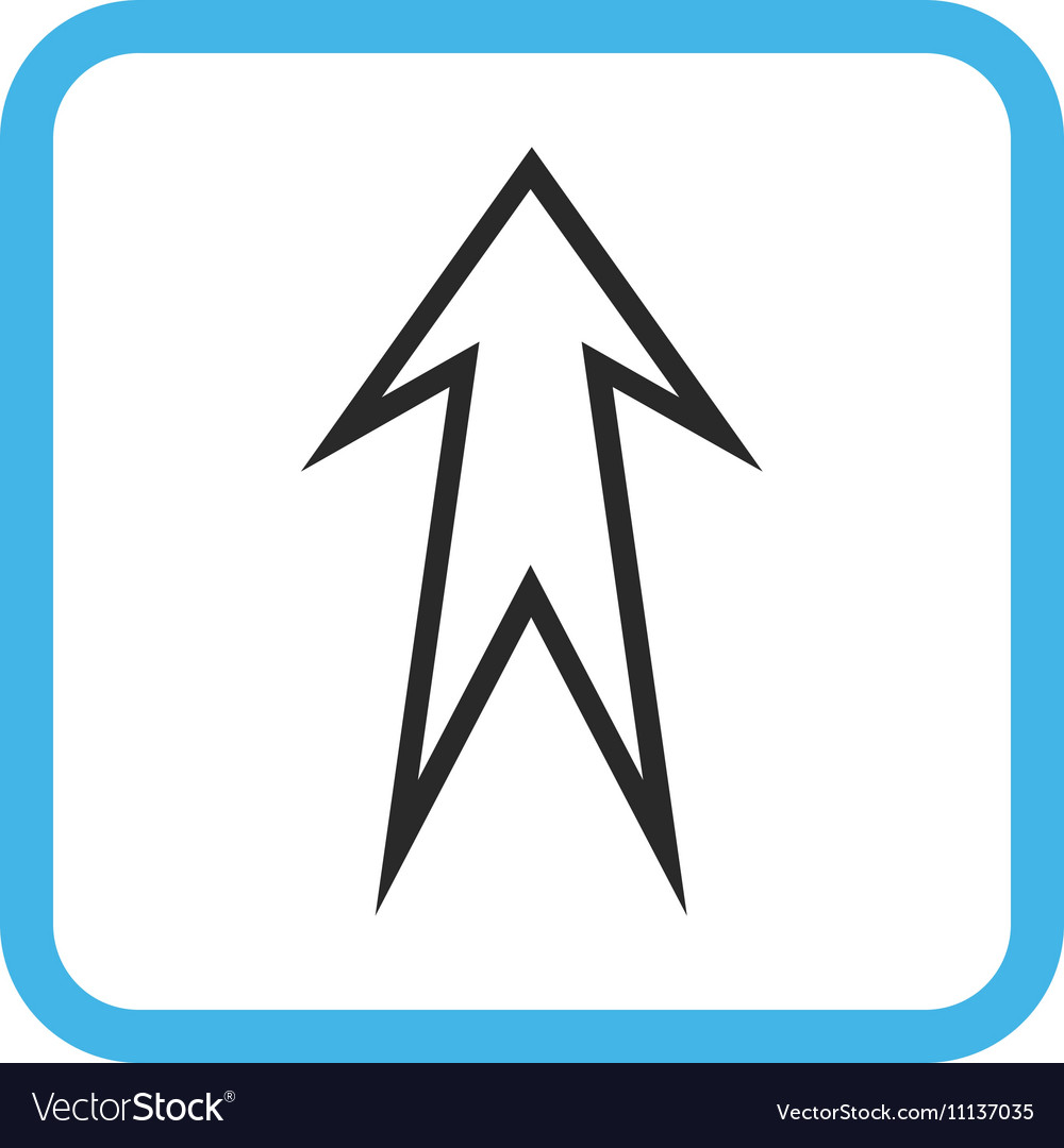 Arrow up icon in a frame