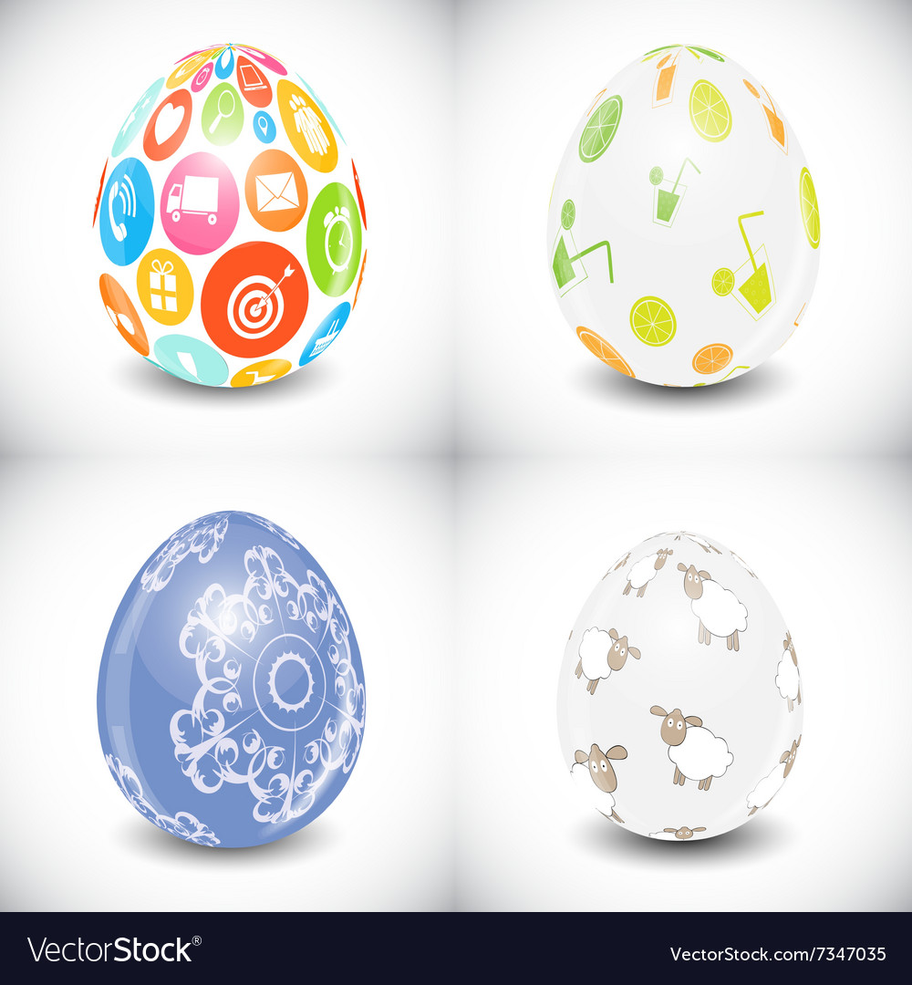 Beautiful easter egg set