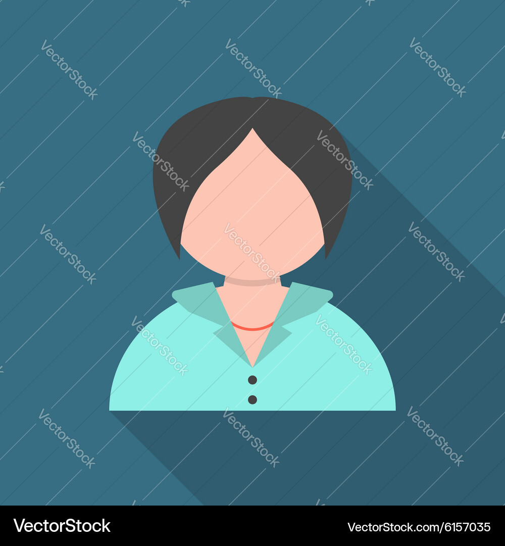 Business woman with long shadow Royalty Free Vector Image