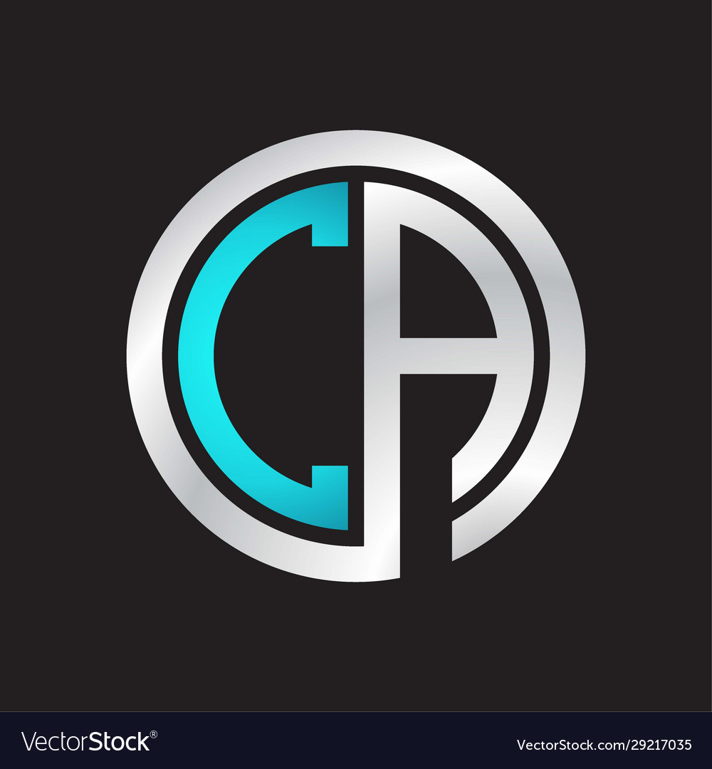 Ca initial logo linked circle monogram