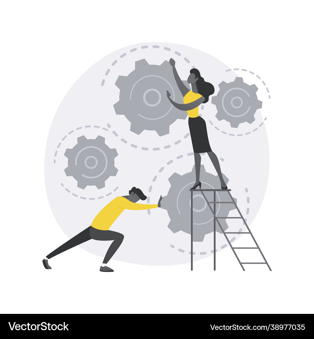 Collaboration abstract concept Royalty Free Vector Image