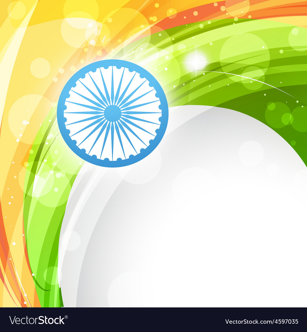 Indian flag in wave style Royalty Free Vector Image