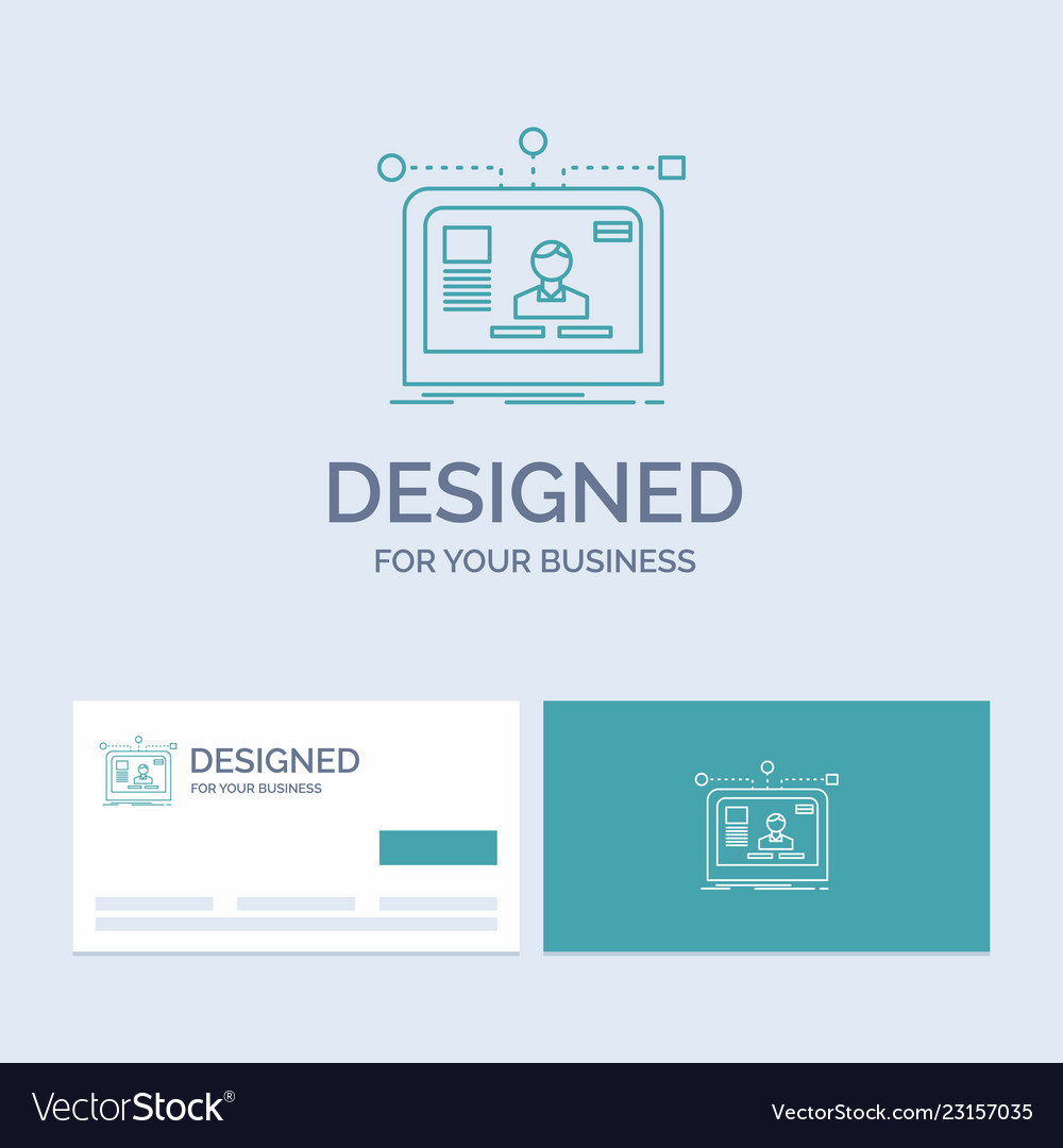 Interface website user layout design business vector image Interface website user layout design business