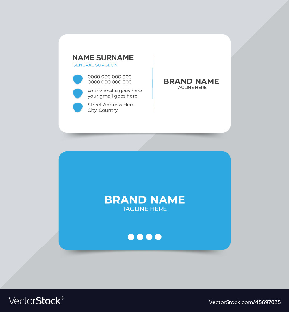 Medical healthcare business card design template