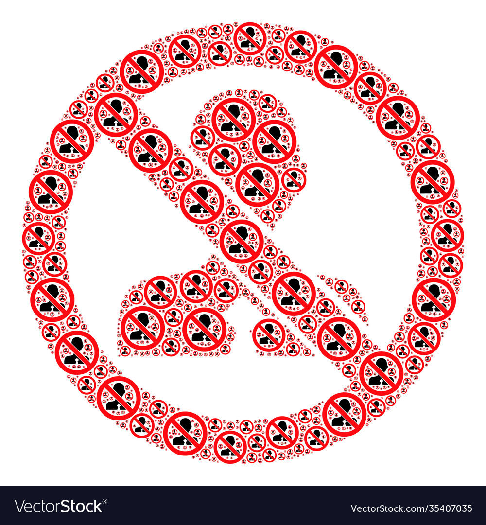 No clerk recursive mosaic itself icons vector image No clerk recursive mosaic itself icons