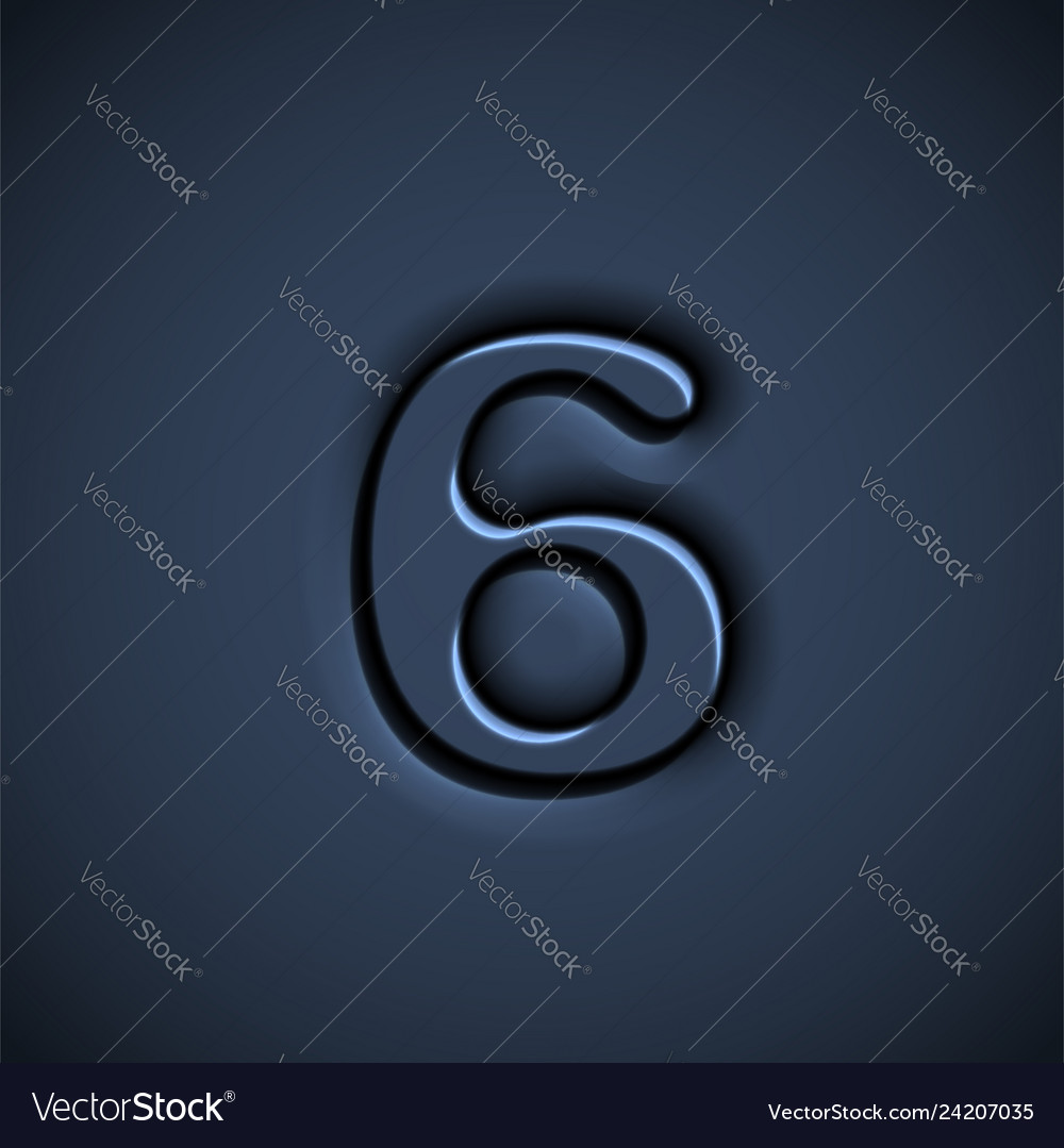 Pressed font character vector image Pressed font character