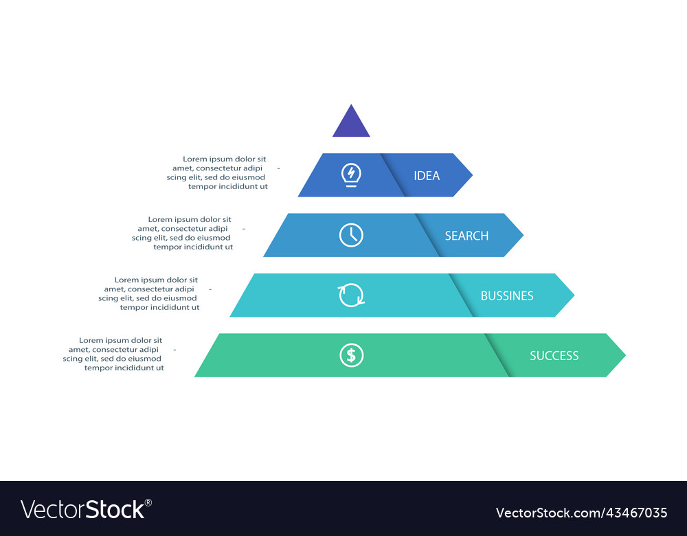 Pyramide infographische Vorlage