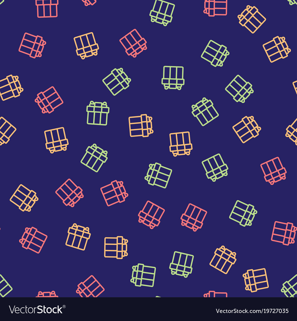 Seamless pattern with colorful gift boxes