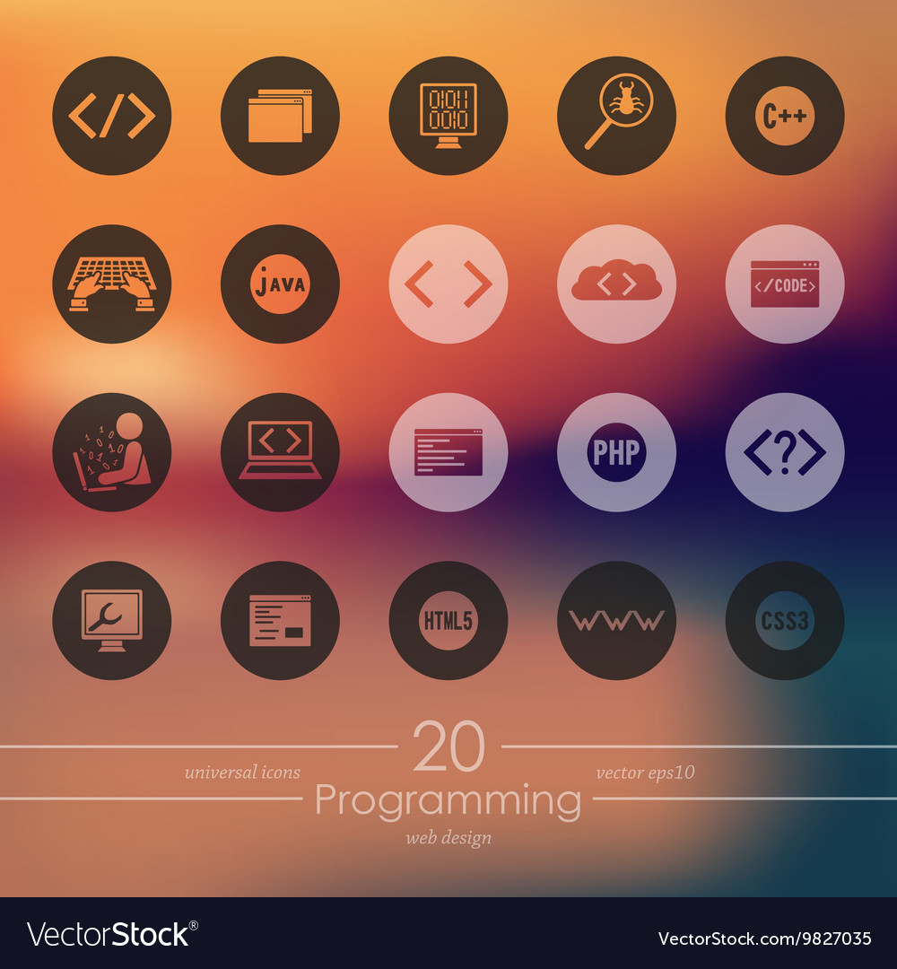 Set of programming icons