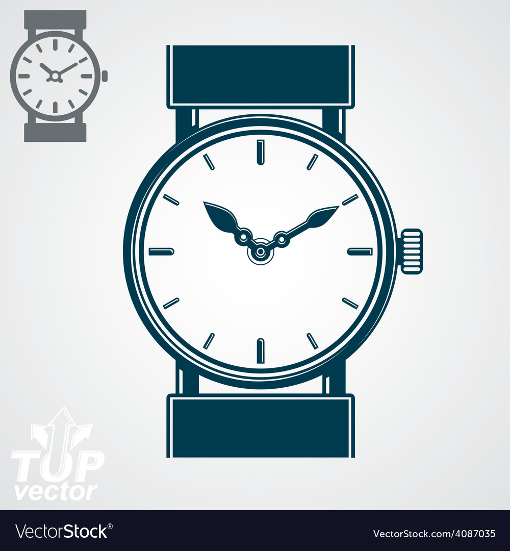 Simple wristwatch detailed quartz watch wit