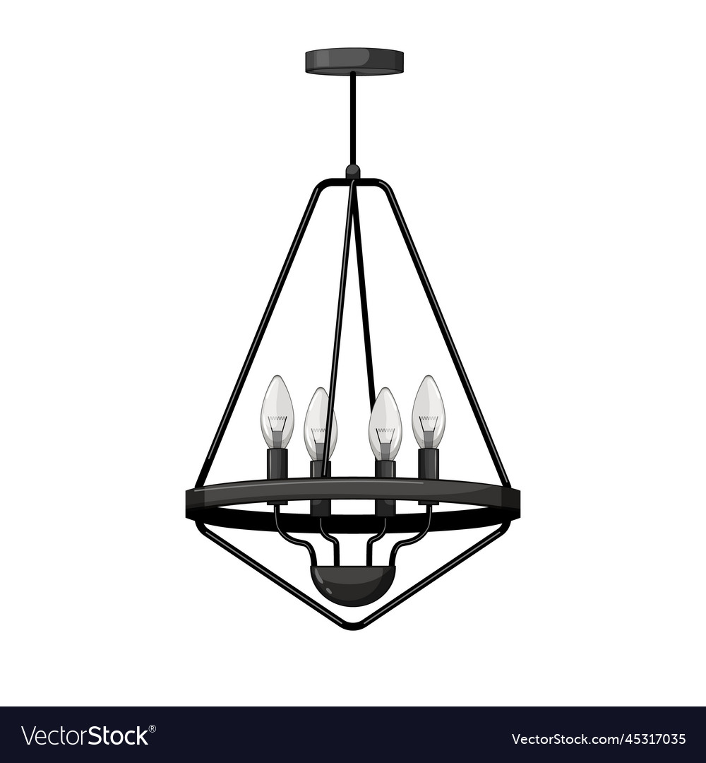 Style chandelier cartoon Royalty Free Vector Image