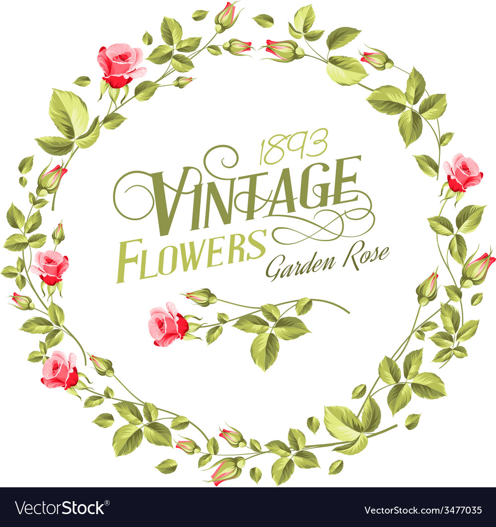 Download Vintage flowers Royalty Free Vector Image - VectorStock