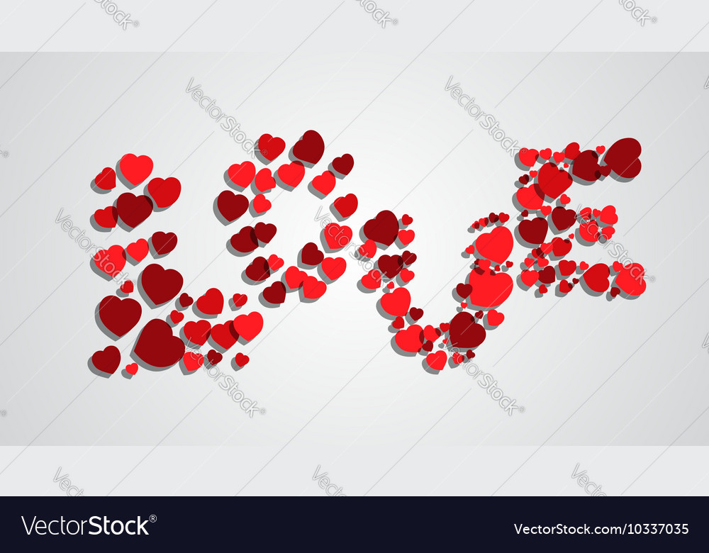 Word love from hearts