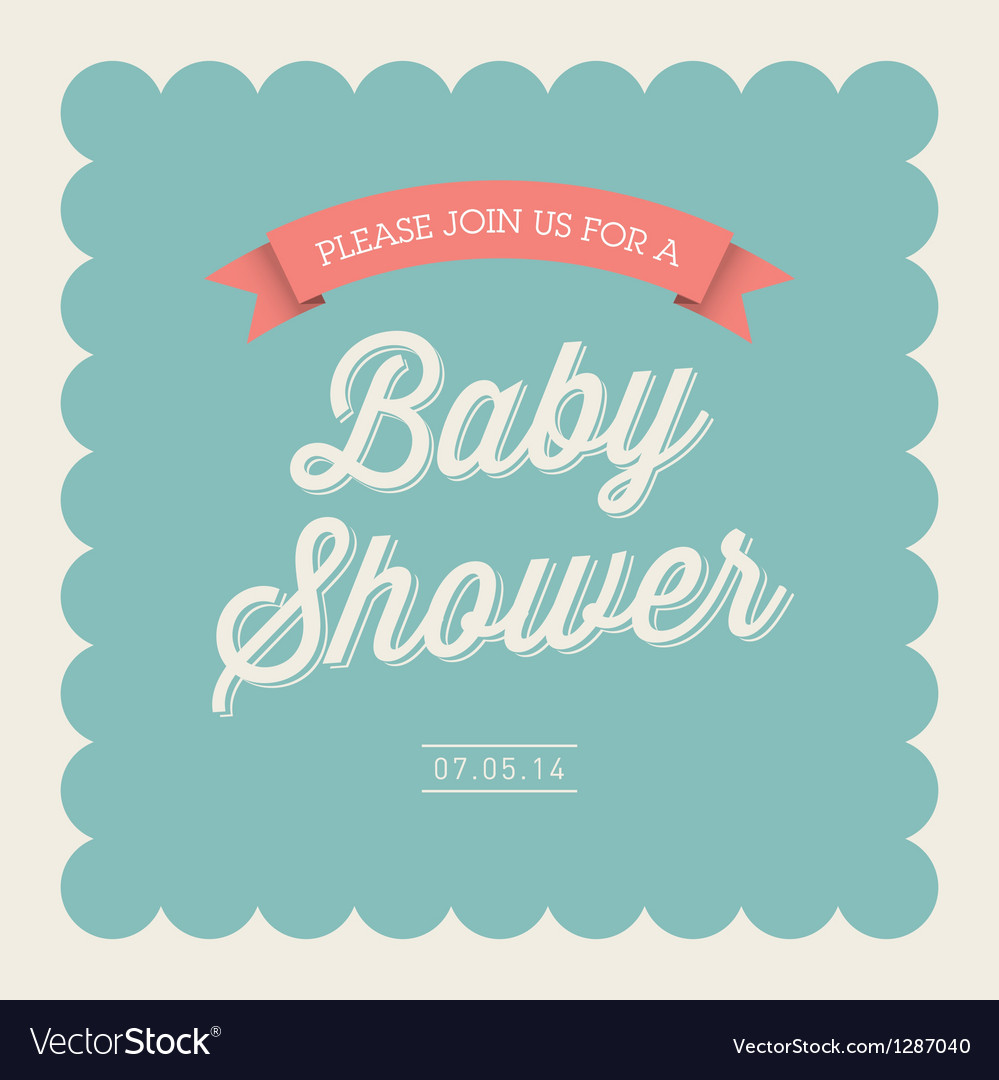 Baby shower card invitation Royalty Free Vector Image