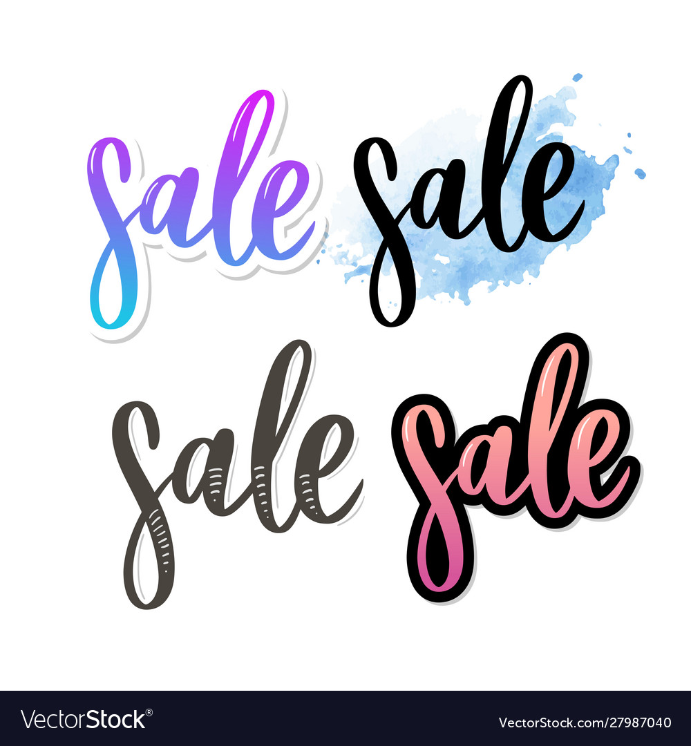 Black letters sale hand sketched sale lettering Vector Image