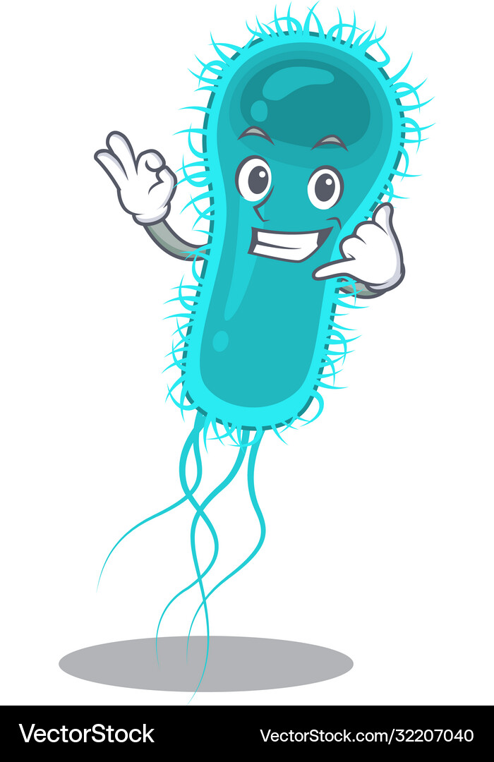 Cartoon design escherichia coli bacteria Vector Image