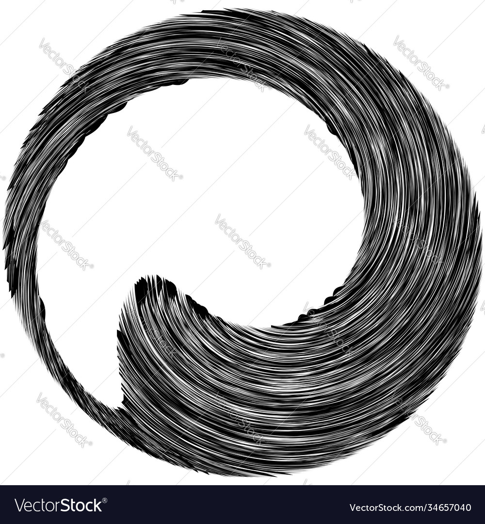 Circular spiral swirl twirl design element Vector Image Circular spiral swirl twirl design element