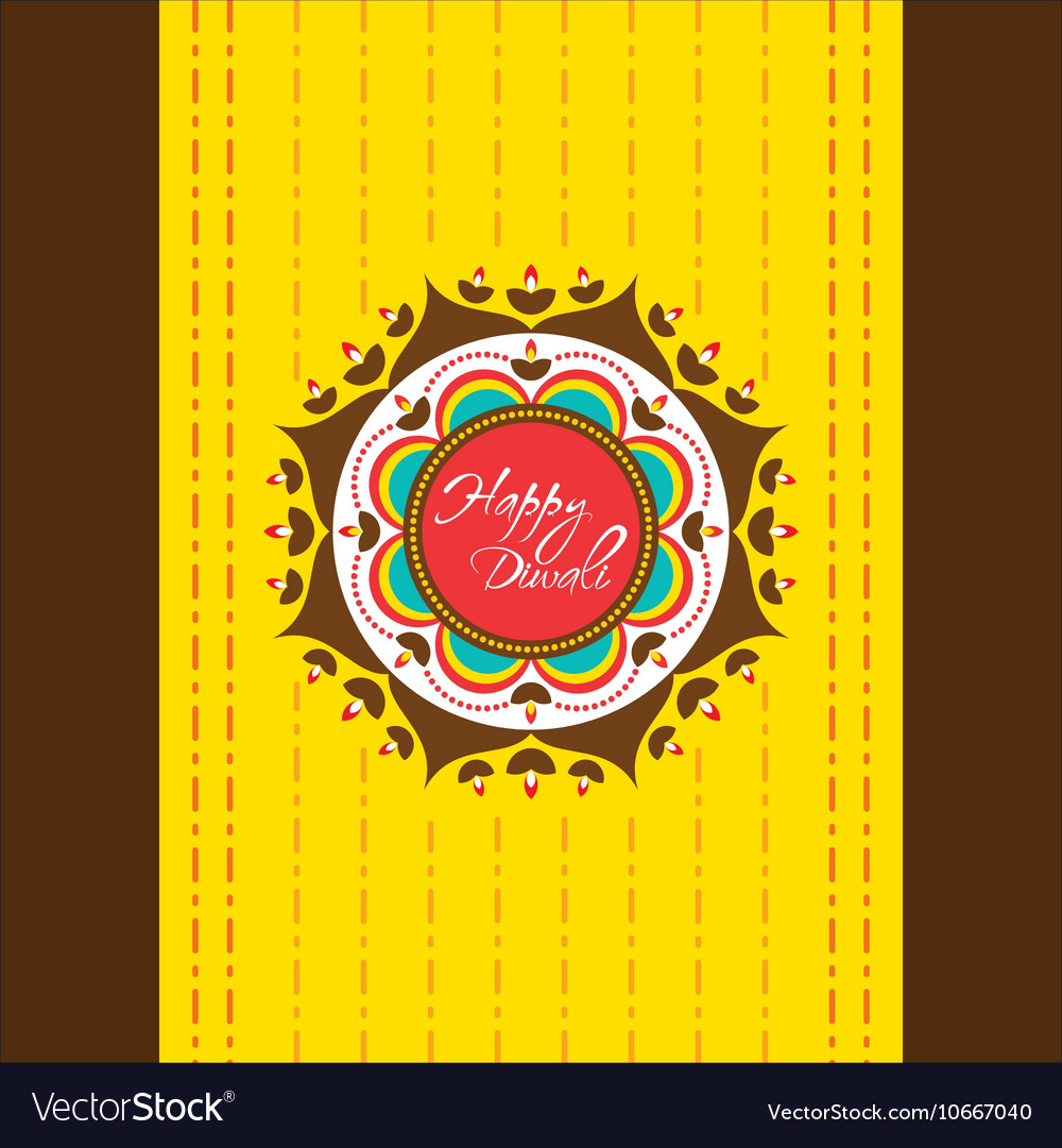 Happy diwali greeting card or poster design