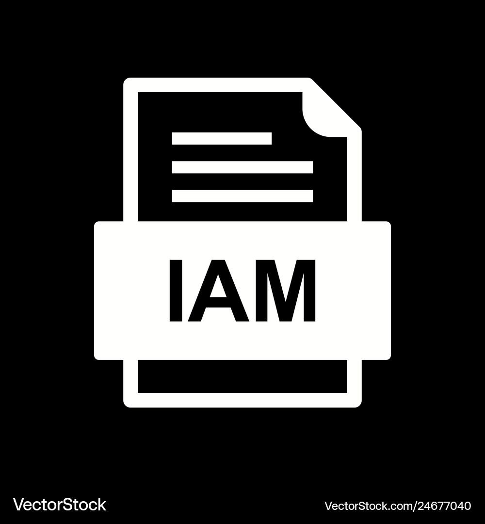 Iam file document icon Royalty Free Vector Image