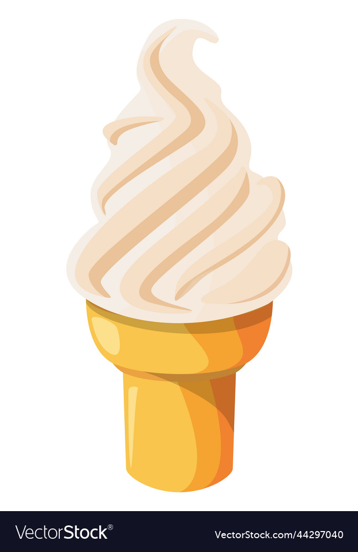 Soft Serve Ice Cream Cartoon Free PNG Image｜Illustoon