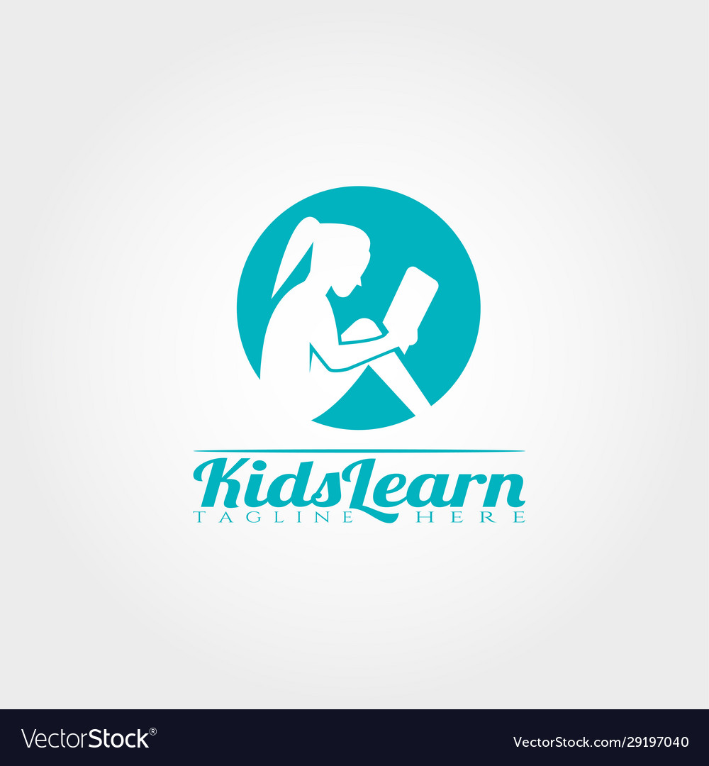 Nämlich lernen Logo TemplateKinder-Symbol