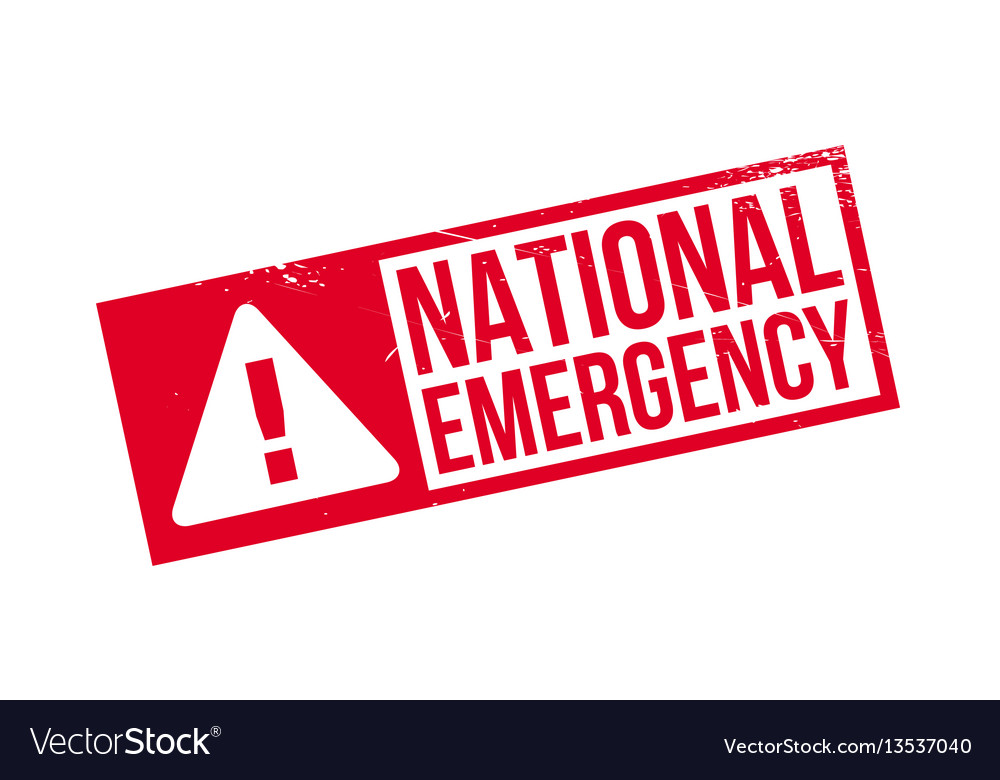 National emergency rubber stamp Royalty Free Vector Image