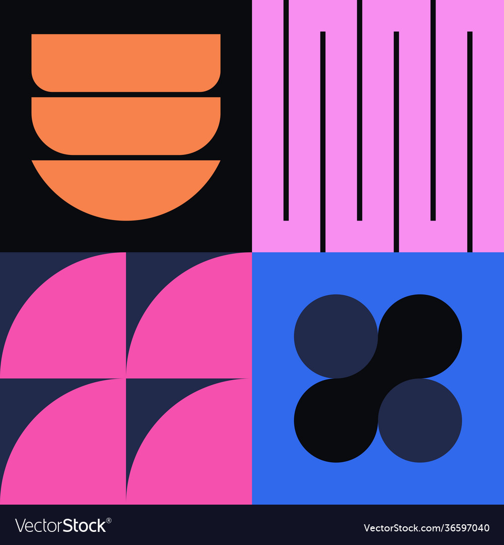 Square abstract pattern design vector image Square abstract pattern design
