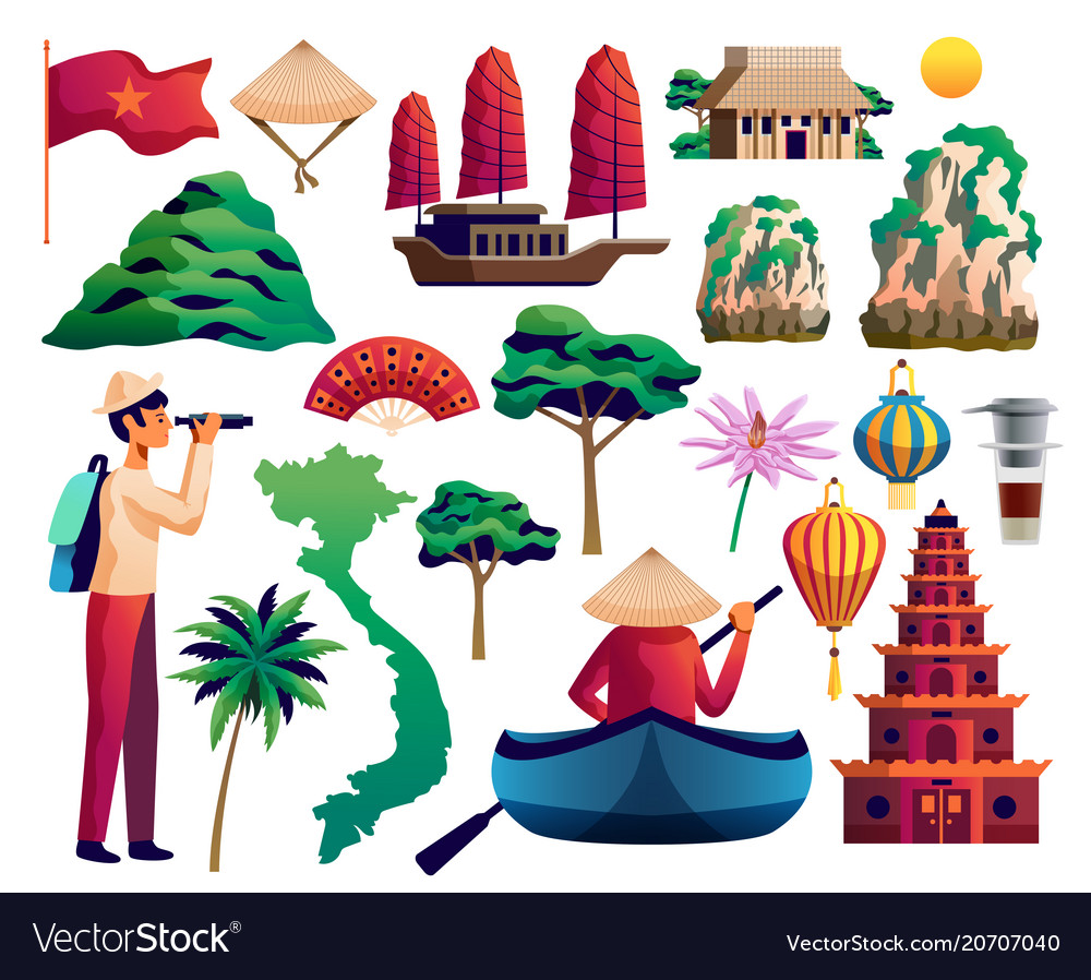 Vietnam Isolated Set Royalty Free Vector Image Vietnam Isolated Set Royalty Free Vector Image