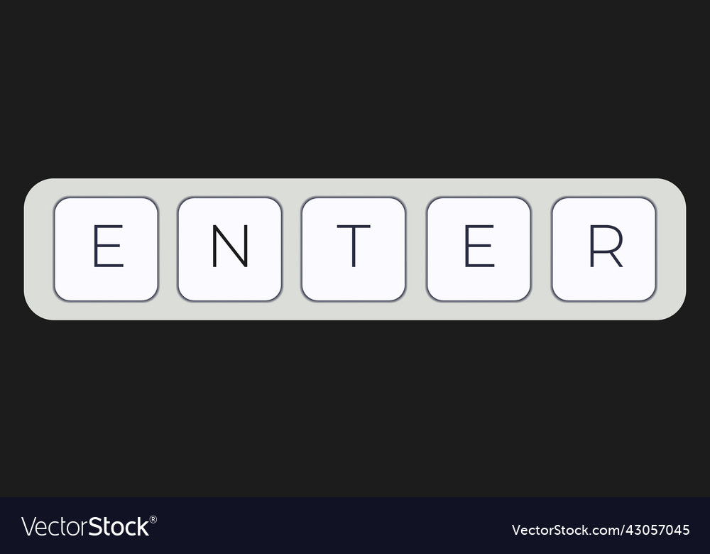 Computer keyboard key with enter