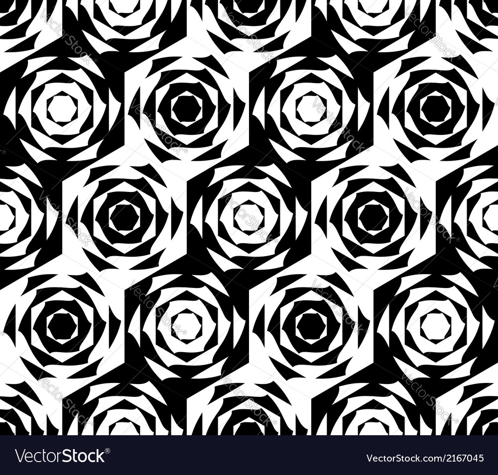Design seamless monochrome hexagon pattern