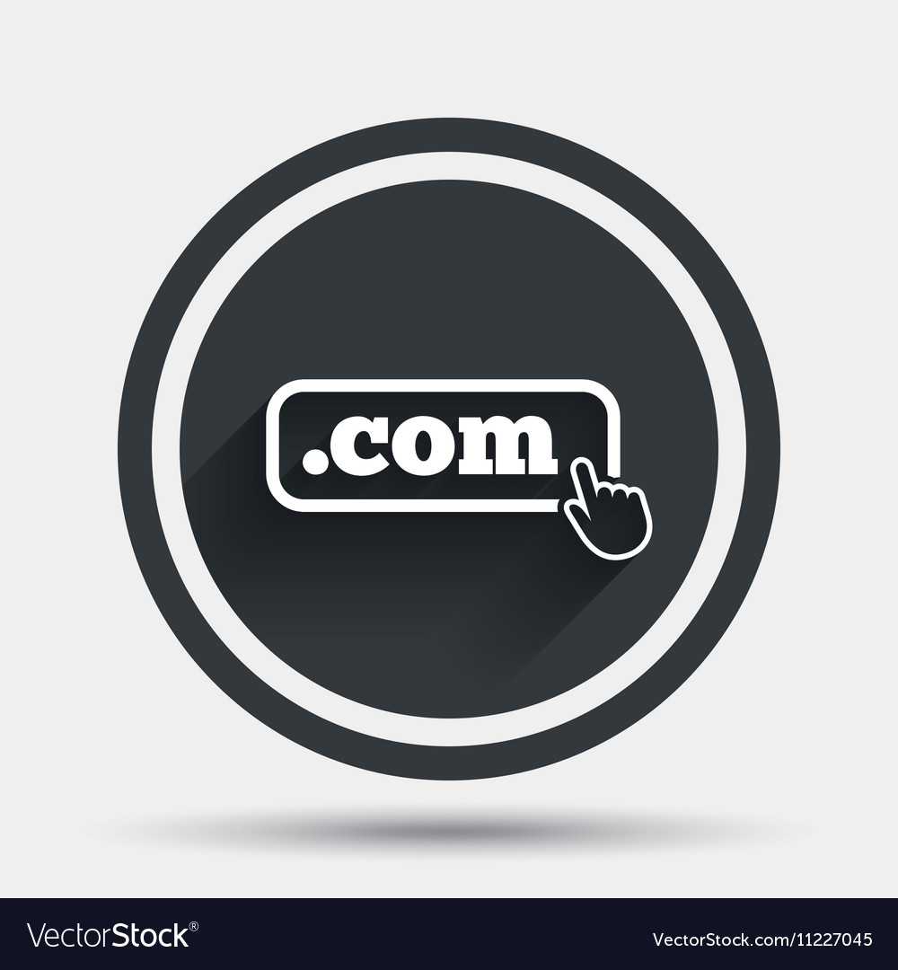 Domain com sign icon top-level internet