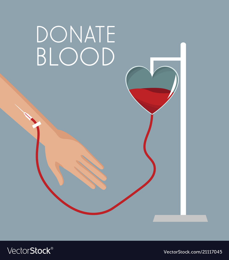 Donate blood campaign Royalty Free Vector Image