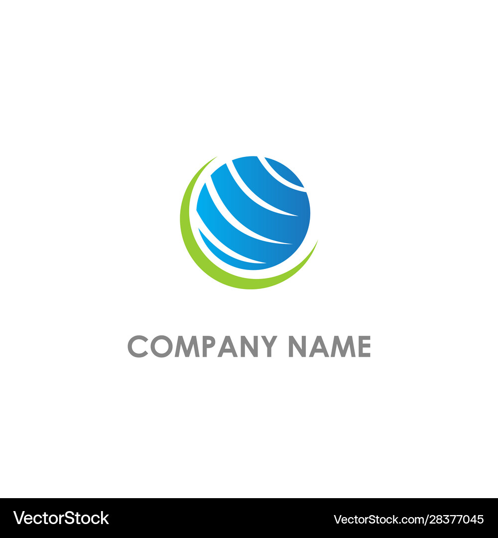 Globe sphere technology logo Royalty Free Vector Image